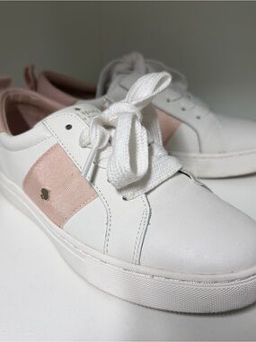 kate spade White and Blush Low-Top Sneakers